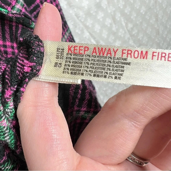 Free People Intimately Pink Plaid All About You Flannel Top - Picture 4 of 5